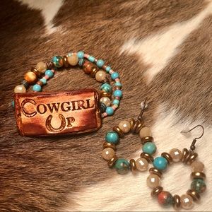 Cowgirl Up Bracelet Set & Earrings